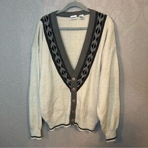 Vintage Bachrach L Large Cardigan Sweater preppy grandpa very good condition